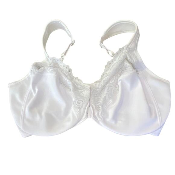 Glamorise Wonderwire Front-Close Underwire Unlined Full Coverage Bra size 36F - Picture 3 of 8